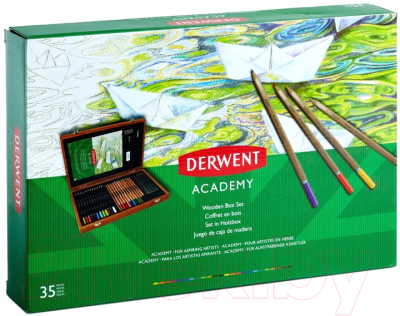 Набор для рисования Derwent Academy Wooden Gift Box / 2300147