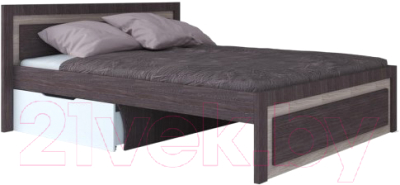 Двуспальная кровать Артём-Мебель СН 120.03-1600 (ясень анкор светлый/ясень анкор темный)