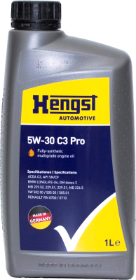 Моторное масло Hengst 5W30 C3 Pro / 529800000 (1л)