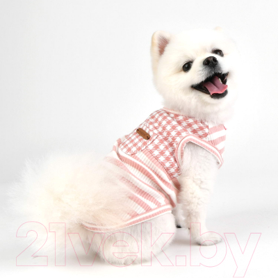 Футболка для животных Puppia Winona / PAUA-TS1801-IP-L (L, розовый)