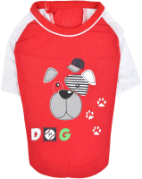 Футболка для животных Puppia Sniffer / PAUA-TS1807-RD-S (S, красный) -