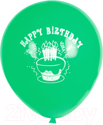Набор воздушных шаров KDI С Днем Рождения! / BCG-12-100 (зеленый, 100шт)