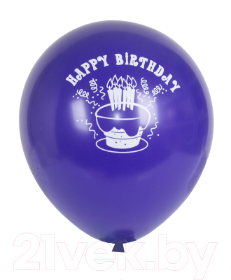 Набор воздушных шаров KDI С Днем Рождения! / ВСР-12-100 (пурпурный, 100шт)