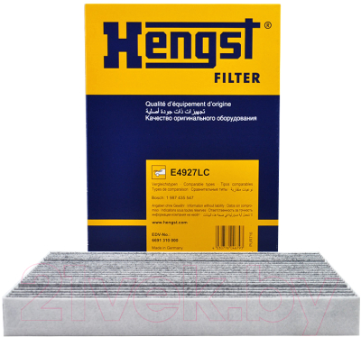 Изображение товара Салонный фильтр Hengst E4927LC (угольный)