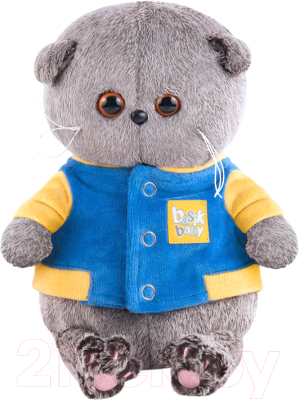 Мягкая игрушка Budi Basa Басик Baby в синей куртке с желтой отделкой / BB-052