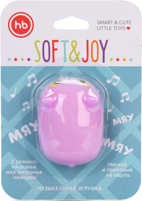Сквиш Happy Baby Soft&Joy Котик / 330374 (фиолетовый)