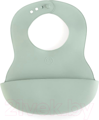 Нагрудник детский Happy Baby Plastik Bib / 16000 (темно-зеленый)