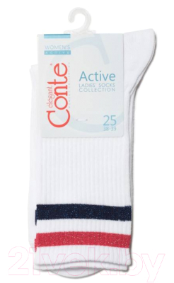 Изображение товара Носки Conte Elegant Active 157 (р.23, белый/красный)