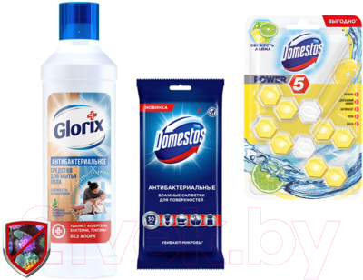 

Промонабор бытовой химии Domestos, №2 + Glorix защита от вирусов