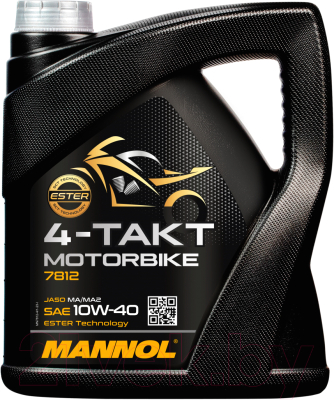 Моторное масло Mannol Motorbike 4-Takt 10W40 / MN7812-4 (4л)