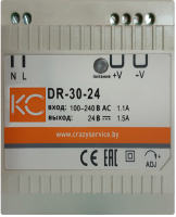 Блок питания на DIN-рейку КС DR-30W-24V / dr-30-24 - 