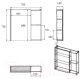 Миниатюра изображения товара Шкаф с зеркалом для ванной АВН Line 70 / 112.26