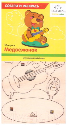 

Сборная игрушка Ugears, Медвежонок 10002