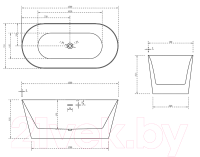 Ванна акриловая Abber AB9222-1.5