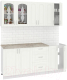Готовая кухня Кортекс-мебель Корнелия Ретро 1.9м (ясень белый/марсель) - 
