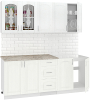 Кухонный гарнитур Кортекс-мебель Корнелия Ретро 2.0м (ясень белый/марсель) - 