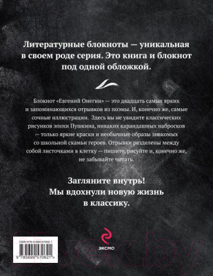 

Блокнот Эксмо, Литературный блокнот с историей. Евгений Онегин