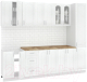 Кухонный гарнитур Кортекс-мебель Корнелия Ретро 2.6м (ясень белый/мадрид) - 