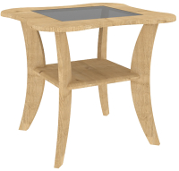 Журнальный столик Кортекс-мебель Лотос-4 (дуб натуральный) - 