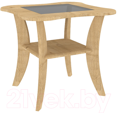 Журнальный столик Кортекс-мебель Лотос-4 (дуб натуральный)