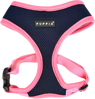 Шлея-жилетка для животных Puppia Soft II / PATD-HA1770-NY-XL (синий/розовый) - 
