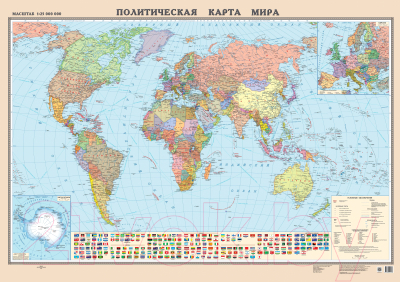 

Настенная карта Белкартография, Политическая 140x100см