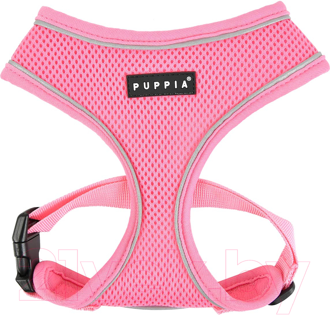Шлея-жилетка для животных Puppia Soft / PAUA-HA1828-PK-L (розовый/светоотражающий)