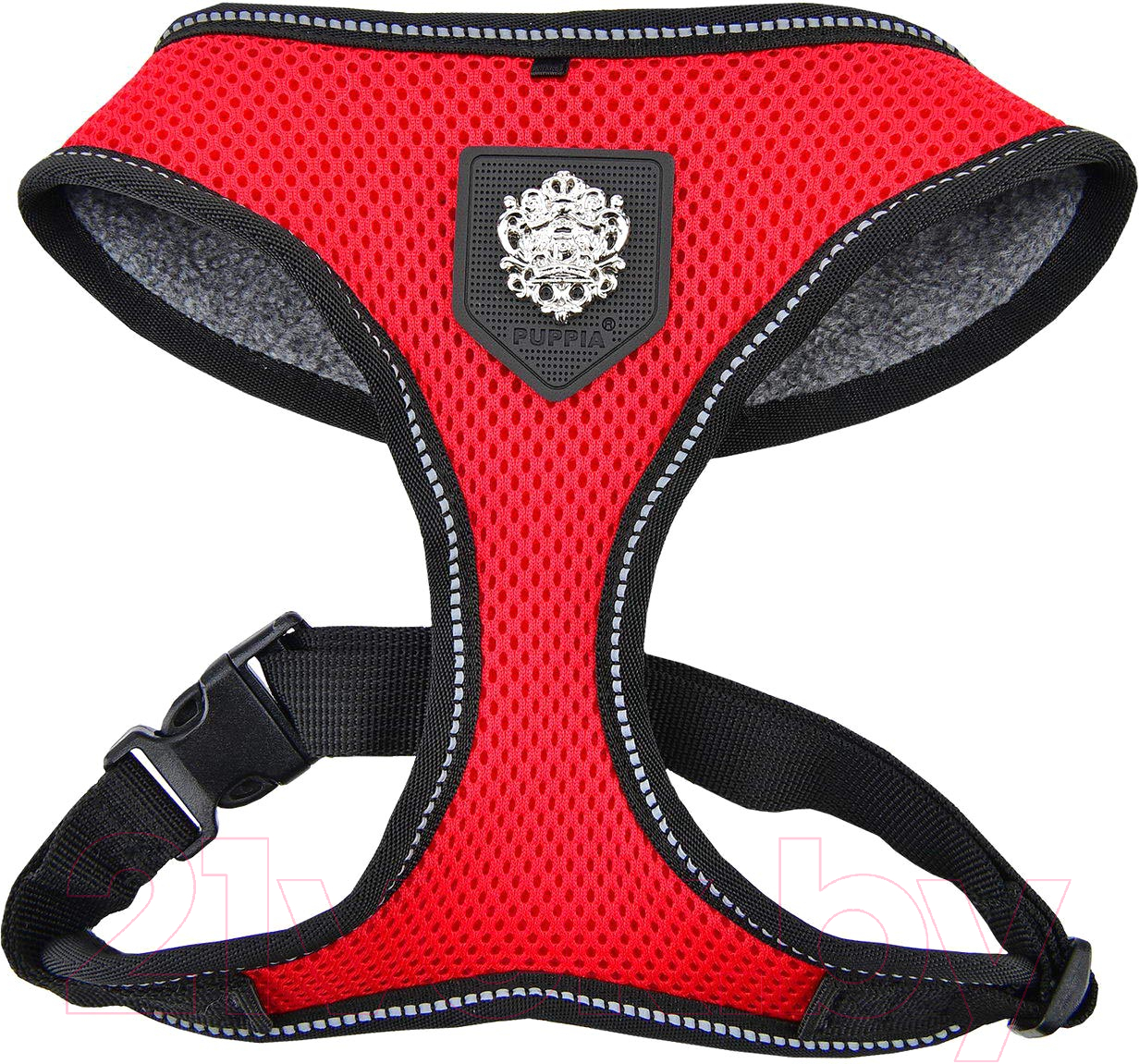 Шлея-жилетка для животных Puppia Thermal Soft / PLRD-HA9345-RD-M (красный)