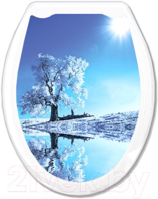 Сиденье для унитаза Europlast Белое дерево 104-406-00 (жесткое)