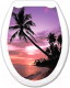 Миниатюра изображения товара Сиденье для унитаза Еврокомфорт Закат 104-406-00 (жесткое)