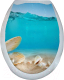 Миниатюра изображения товара Сиденье для унитаза Еврокомфорт Лазурный берег 104-406-00 (жесткое)