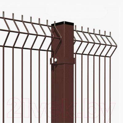 Столб для 3D панелей Lihtar 2м 60х40мм Оц+ПП (коричневый)