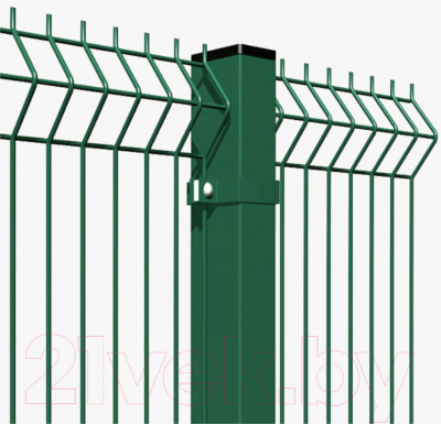 3D панель заборная Lihtar 1730х2500мм 3/4мм 200/50 Оц+ПП (зеленый)