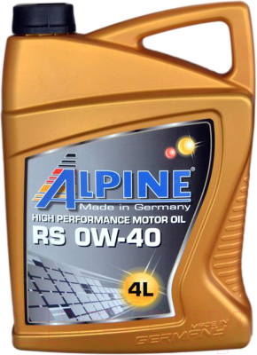Моторное масло ALPINE RS 0W40 / 0100228 (4л)