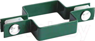 Крепление для забора Lihtar Хомут П-образный оцинкованный в полимерном покрытии (60х40мм, зеленый)