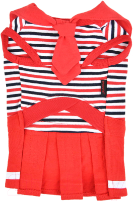 Изображение товара Платье для животных Puppia Nautical / PAUA-OP1814-RD-M (M, красный)