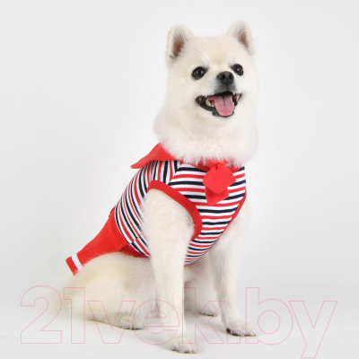 Изображение товара Платье для животных Puppia Nautical / PAUA-OP1814-RD-M (M, красный)
