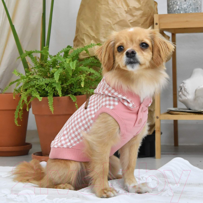 Футболка для животных Puppia Collette / PAUA-TS1805-IP-L (L, розовый)