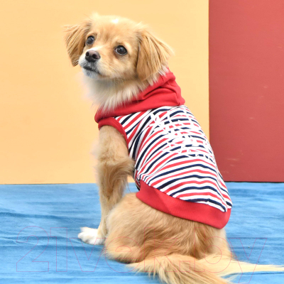 Футболка для животных Puppia Skipper / PAUA-TS1812-RD-L (L, красный)