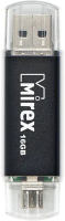 Usb flash накопитель Mirex DCF Smart Black 16GB (13600-DCFBLS16) - 