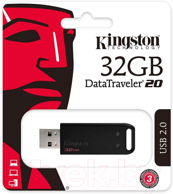 Usb flash накопитель Kingston DataTraveler DT20 32GB Black (DT20/32GB)