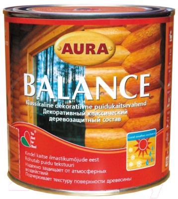 Защитно-декоративный состав Aura Wood Balance (700мл, калужница)