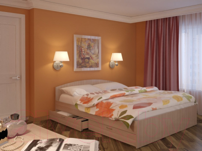 Двуспальная кровать Rinner Веста 160x200 (шимо светлый)