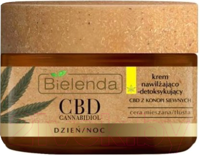 Крем для лица Bielenda CBD Cannabidiol увлажн. и детоксифиц. для смешан. и жирной кожи (50мл)