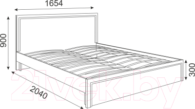 Двуспальная кровать Rinner Беатрис М07 160x200 (дуб млечный)