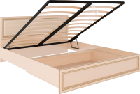 Двуспальная кровать Rinner Беатрис М11 с ПМ 160x200 (дуб млечный) - 