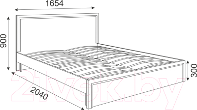 Двуспальная кровать Rinner Беатрис М07 160x200 (орех гепланкт)