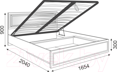 Двуспальная кровать Rinner Беатрис М11 с ПМ 160x200 (орех гепланкт)