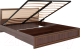 Двуспальная кровать Rinner Беатрис М11 с ПМ 160x200 (орех гепланкт) - 