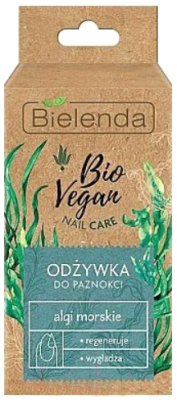 Лак для укрепления ногтей Bielenda Bio Vegan Nail Care кондиц. регенерир. с морскими водорослями (10мл)